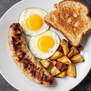 Three Eggs Any Style With Chicken Sausage