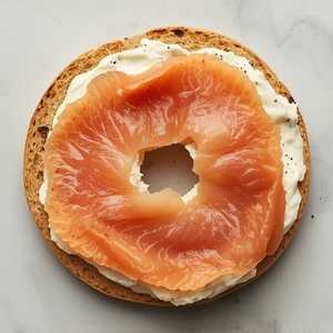 Toasted Bagel With Lox Spread