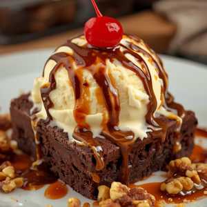 Chocolate Brownie Sundae