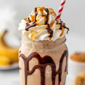 PB, Chocolate & Banana Milkshake**