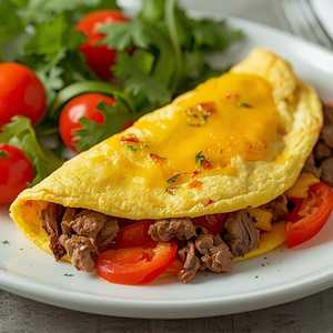 Philly Cheesesteak Omelette