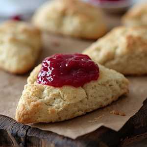 Puyallup Fair Scones w/Raspberry Preserves