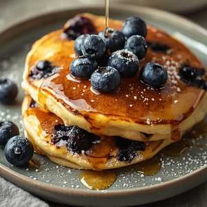 Three Blueberry Pancakes