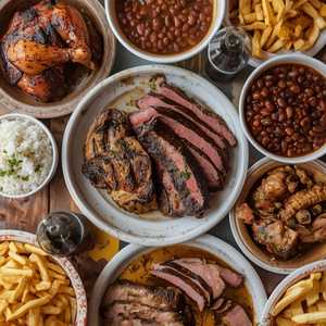 Half Chicken - 1/2 lb Grilled Steak - 1/2 lb Grilled Pork