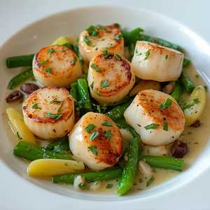Stir Fried Scallops & Seasonal Vegetables