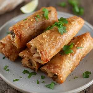 Chicken & Wild Mushroom Crispy Rolls
