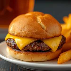 KIDS CHEESE BURGER W/ FRIES