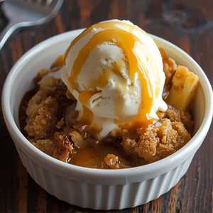 Oven-Baked Caramel Apple Pie Crisp