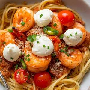 SPICY SHRIMP PASTA [GF]