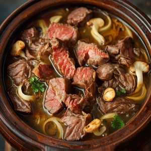 Fatty Beef & Enoki Mushroom Hot Pot
