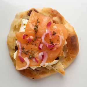 Smoked Salmon Mini Pizza