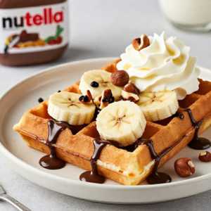 Nutella Chocolate Hazelnut Waffles