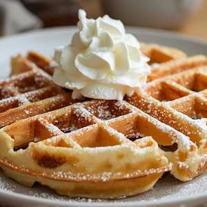 Belgian Waffle w/whipped cream