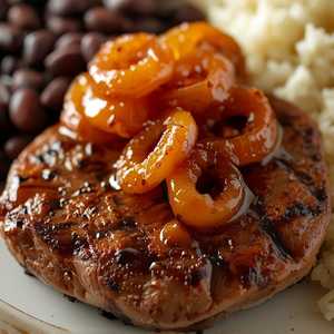 8 Half Pound Grilled Steak with Grilled Onions