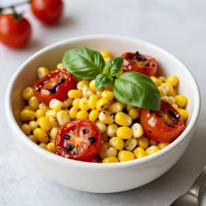 Sautéed Corn Cherry Tomatoes And Basil
