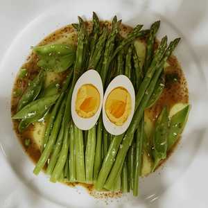 CHILLED ASPARAGUS + SNAP PEA SALAD