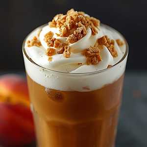 Iced Peach Cobbler Latte