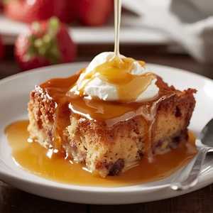 Warm Dulce De Leche Bread Pudding