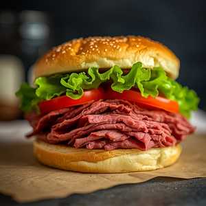 Sliced Roast Beef Sandwich