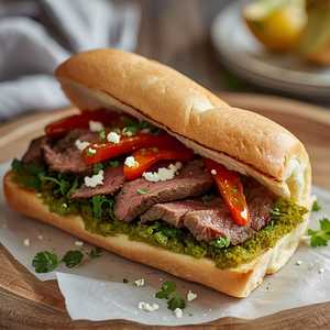 Mediterranean Steak Sandwich
