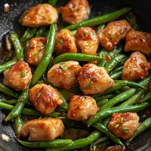 Chicken With Green Bean 四季豆炒鸡片