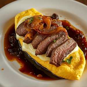 Ribeye Steak Omelet (Deconstructed)