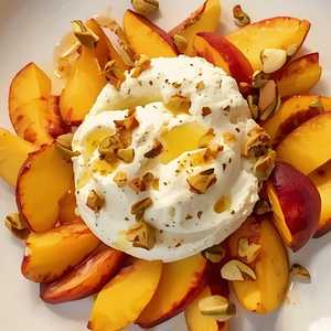 peaches & burrata
