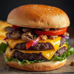 Plant-Based Double Cheeseburger