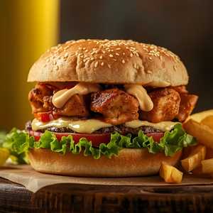 Chicken Kabob Burger