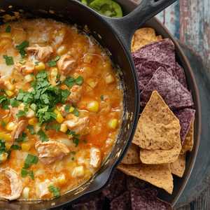 Chicken & Street Corn Skillet Dip