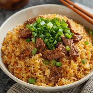 Fried Rice With Shredded Beef