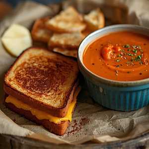 Sourdough Grilled Cheese and Tomato Soup