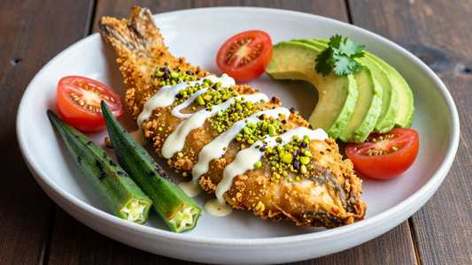 Pistachio Fried Gulf Flounder