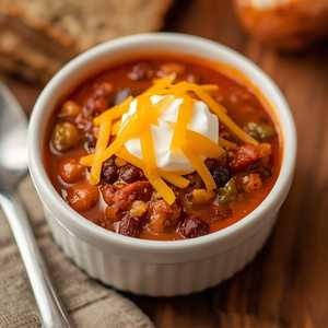 Side Of Veggie Chili With Fixins