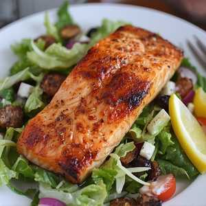 Spicy Blackened Wild Alaska Sockeye Caesar