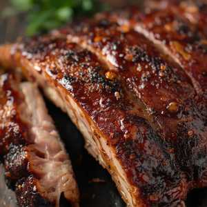 Dry Rubbed Smoked Pork Ribs - Half Slab