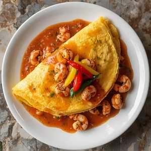 Cajun Crawfish Omelet (Deconstructed)