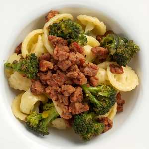 Cavatelli with Sweet Sausage & Sautéed Broccoli Rabe