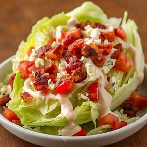 Wedge with Bleu Cheese and Smoked Bacon