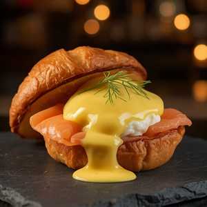 Croissant Eggs Benedict (Board Menu)