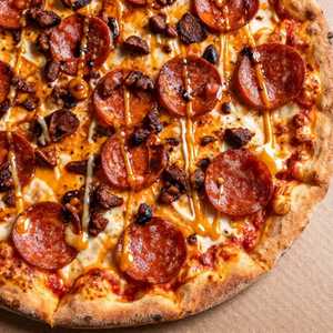 A Lot Of Pepperoni Pizza