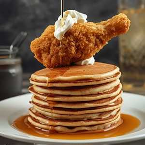 Fried Chicken & Giant Pancakes