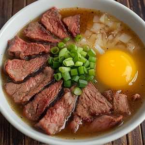 Sliced Beef w/Egg Congee