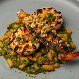 Wood Grilled Nigerian Tiger Prawn