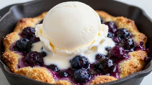 Warm Blueberry Cobbler