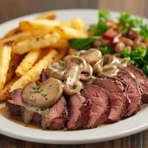 Steak with Mushroom Sauce