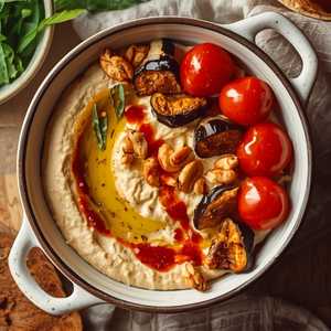 Hummus Roasted Eggplant