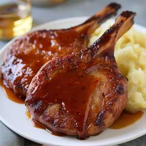 Bourbon Glazed Pork Chop