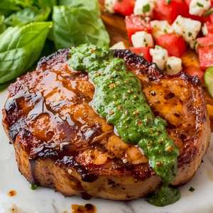 Spicy Honey Balsamic Glazed Pork Chop
