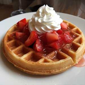 STRAWBERRY COMPOTE WAFFLE